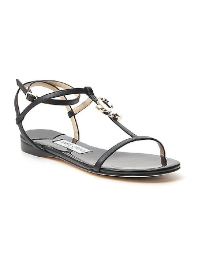 Shop Jimmy Choo Alodie Flat Sandals In Black