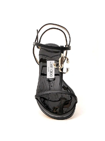 Shop Jimmy Choo Alodie Flat Sandals In Black