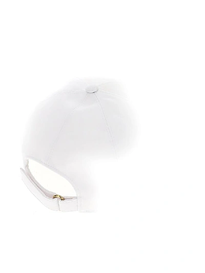 Shop Gucci Logo Embroidered Baseball Cap In White