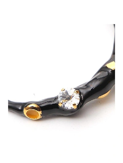 Shop Marni Gemstone Detail Bracelet In Black