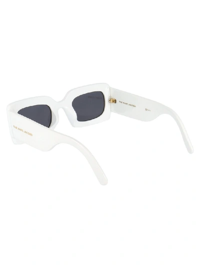 Shop Marc Jacobs Eyewear Logo Embellished Sunglasses In White