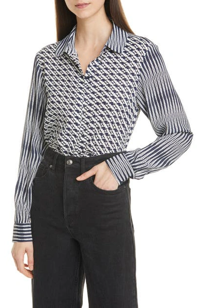 Shop Reiss Livvy Blouse In Navy