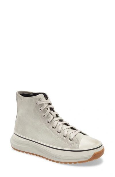 Shop Allsaints Osun High Top Sneaker In White Suede