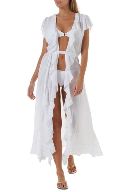 Shop Melissa Odabash Brianna Maxi Cover-up Maxi Dress In White