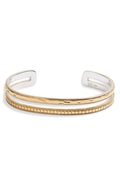 Shop Anna Beck Mixed Double Band Cuff In Gold