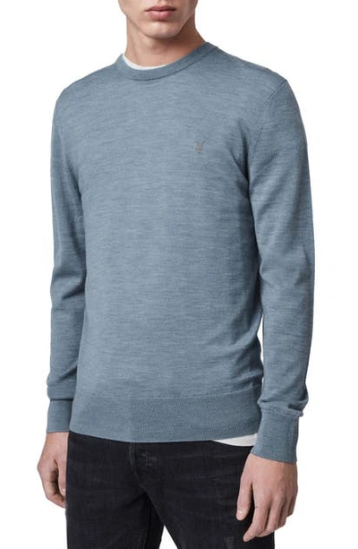 Shop Allsaints Mode Slim Fit Merino Wool Sweater In Haze Blue Marl