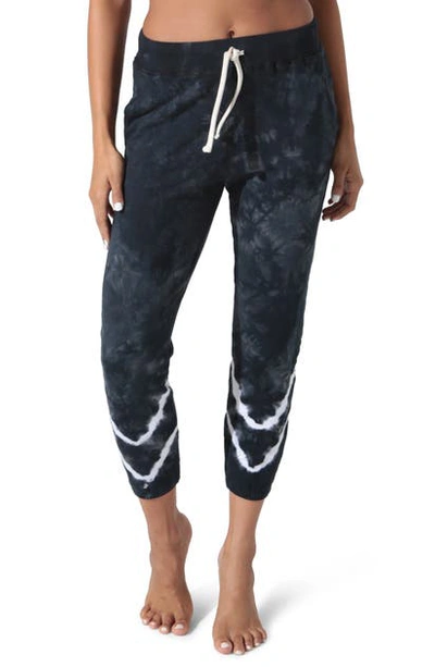 Shop Electric & Rose Vendimia Tie Dye Jogger Sweatpants In Chevron Wash Onyx/ Cloud