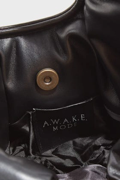 Shop A.w.a.k.e. Lucy Padded Faux Leather Tote In Black