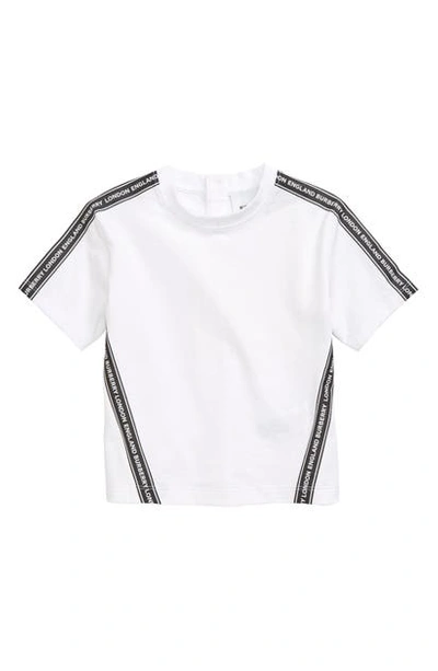 Shop Burberry Ross Logo Stripe T-shirt In White