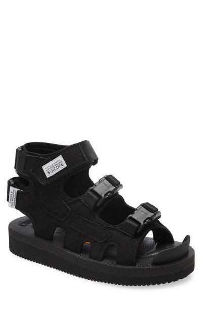 Shop Suicoke Boak-v High Strap Sandal In Black