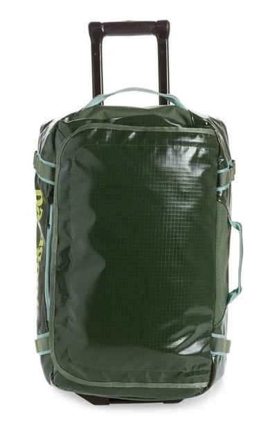 Shop Patagonia Black Hole 40-liter Rolling Duffle Bag In Camp Green