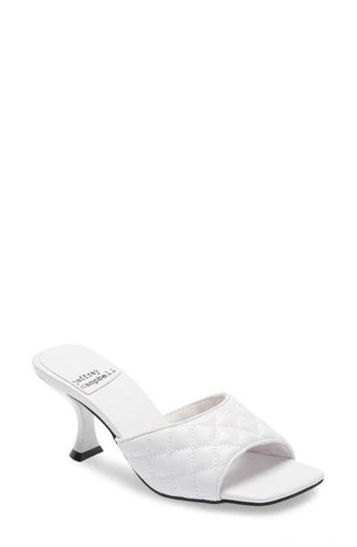 Shop Jeffrey Campbell Mr Big Slide Sandal In White/ White