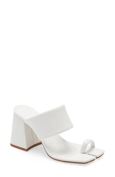 Shop Maison Margiela Embossed Heel Toe Ring Sandal In White