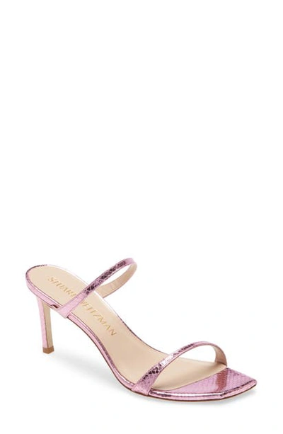 Shop Stuart Weitzman Aleena Slide Sandal In India Pink