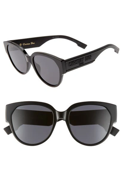 Shop Dior Id2s 55mm Cat Eye Sunglasses In Black/ Grey