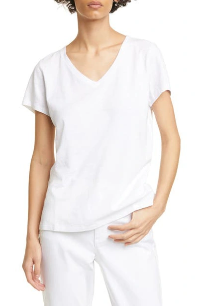 Shop Eileen Fisher V-neck T-shirt In White