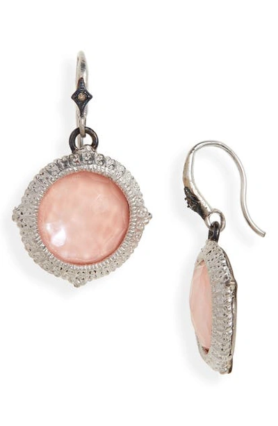 Shop Armenta New World Drop Earrings In Peach And Silver