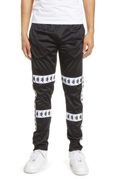 Shop Kappa 222 Banda Canger Slim Fit Track Pants In Black/ White