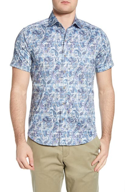 Shop Robert Graham Shaw Paisley Short Sleeve Button-up Shirt In Multi