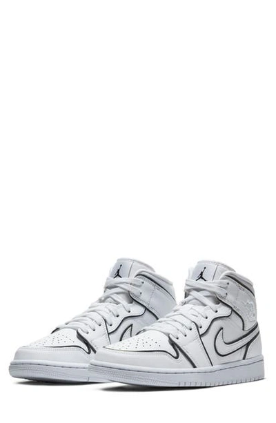 Shop Jordan 1 Mid Se Sneaker In White/ White