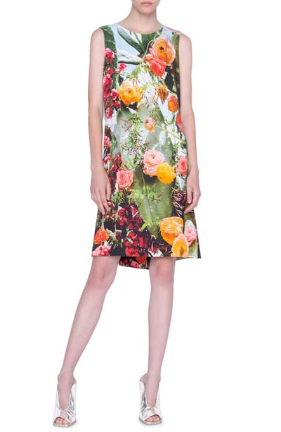 Shop Akris Punto Cactus Blossom Print Shift Dress