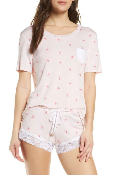 Shop Honeydew Intimates Something Sweet Short Pajamas In Spritzer Flamingos