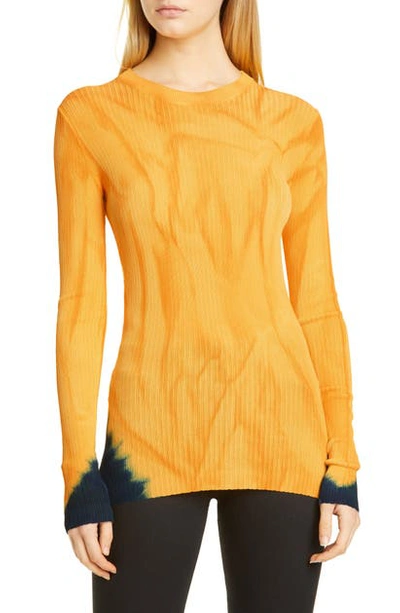 Shop Proenza Schouler Tie Dye Sweater In Orange/ Blue