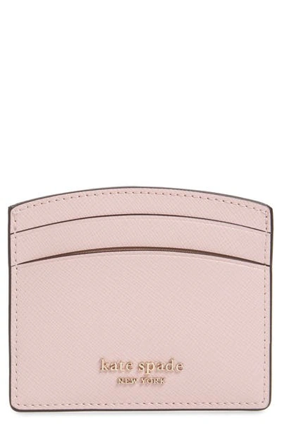 Shop Kate Spade Spencer Leather Card Case In Tutu Pink