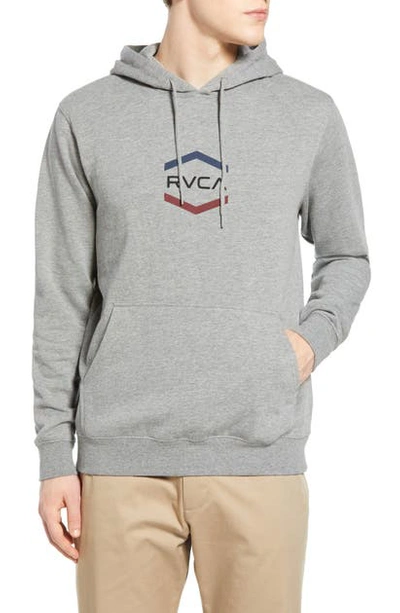 Shop Rvca Airborn Hoodie In Athletic Heather