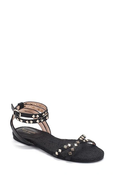 Shop Kate Spade Mai Tai Ankle Strap Sandal In Black Leather