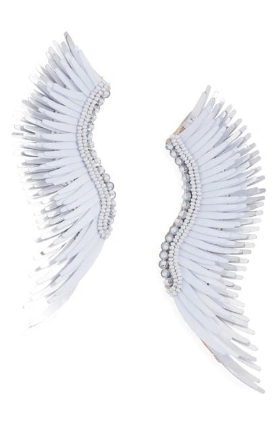 Shop Mignonne Gavigan Madeline Fringe Earrings In Light Blue/ Silver