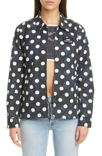 Shop Vans X Sandy Liang Dot Coach's Jacket In Midnight Navy