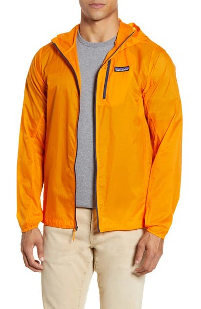 Shop Patagonia Houdini Water Repellent Hooded Jacket In Mango