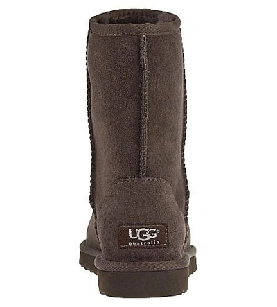 Shop Ugg Classic Short Sheepskin Boots In Dark Brown