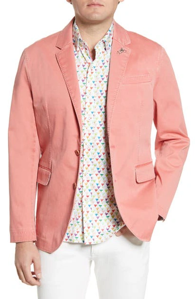 Shop Robert Graham Rally Washed Twill Sport Coat In Coral