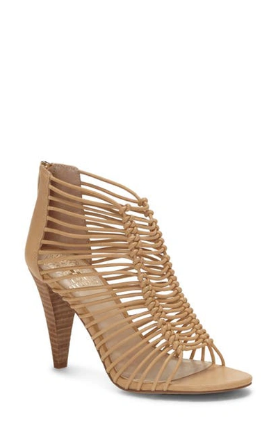 Shop Vince Camuto Alsandra Strappy Cage Sandal In Dulce De Leche Leather