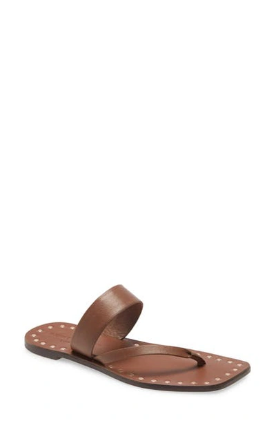 Shop Kurt Geiger Myra Slide Sandal In Brown Leather