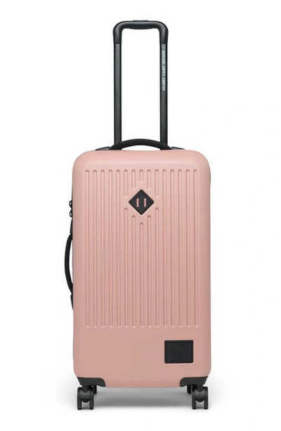 Shop Herschel Supply Co Medium Trade 30-inch Rolling Suitcase In Ash Rose