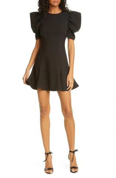 Shop Likely Alia Puff Sleeve Fit & Flare Dress In Black