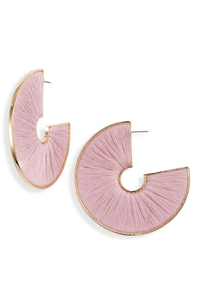 Shop Mignonne Gavigan Fiona Mega Hoop Earrings In Pink/ Rosegold