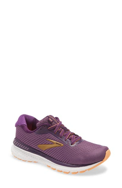 Shop Brooks Adrenaline Gts 20 Running Shoe In Grape/ Jewel/ Cantaloupe