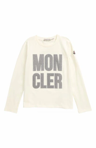 Shop Moncler Embroidered T-shirt In White