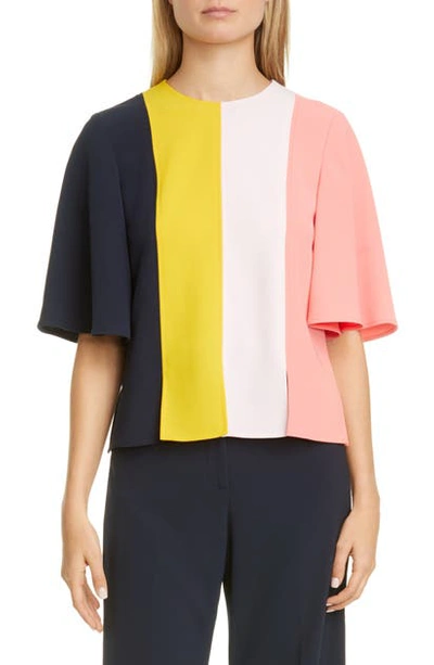 Shop Lela Rose Colorblock Top In Multi