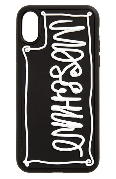 Shop Moschino Fantasy Iphone X/xs Case In Fantasy Print Black