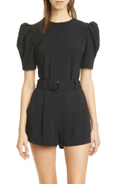 Shop A.l.c West Puff Sleeve Top In Black