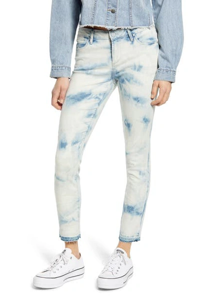 Shop Articles Of Society Carly Ankle Crop Skinny Jeans In Cannon Acid Blue
