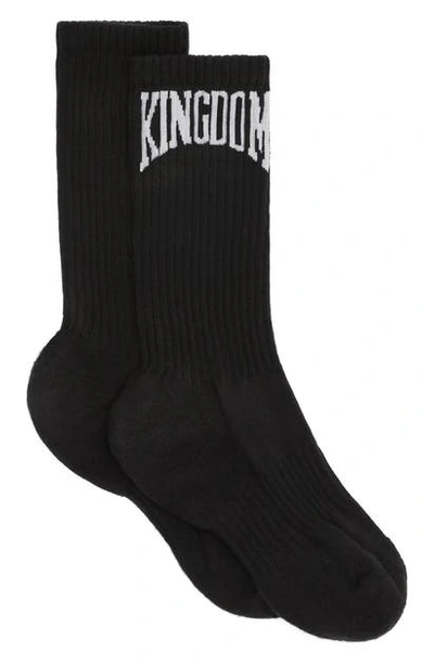 Shop Burberry Kingdom Crew Socks In Black