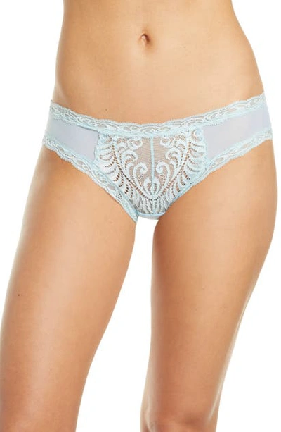 Shop Natori Feathers Hipster Briefs In Cyan