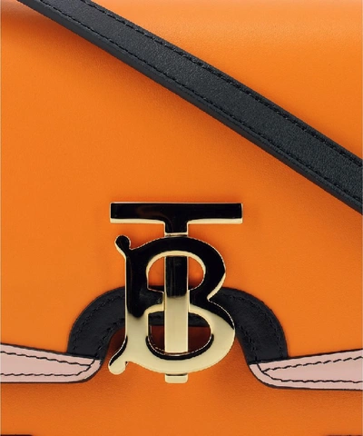 Shop Burberry Tb Colour Block Shoulder Bag In Orange