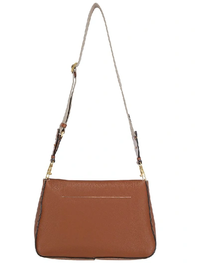 Shop Valentino Vring Large Shoulder Bag In Brown